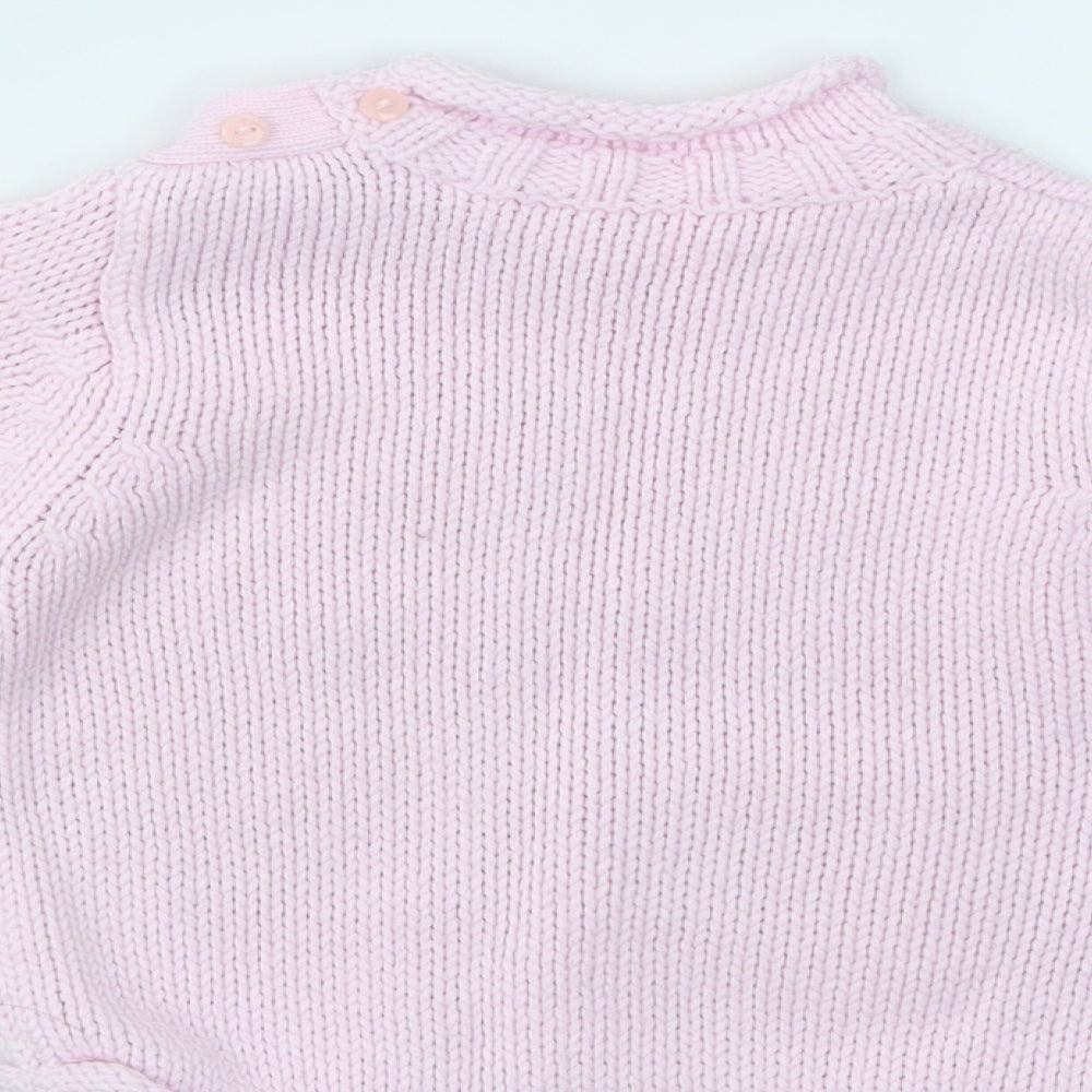 Matalan Girls Pink   Pullover Jumper Size 3-6 Months