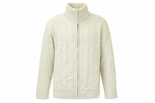 EWM Mens Beige   Full Zip Hoodie Size M