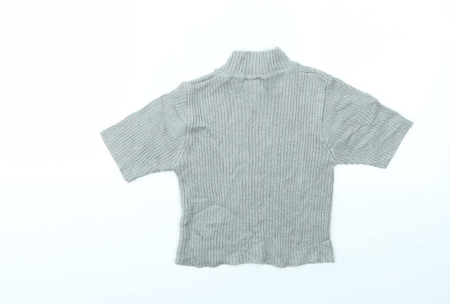 Girl Girls Grey   Basic T-Shirt Size 7-8 Years