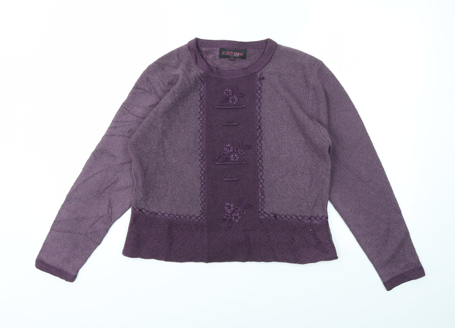 Jessica Graaf Womens Purple   Pullover Jumper Size S