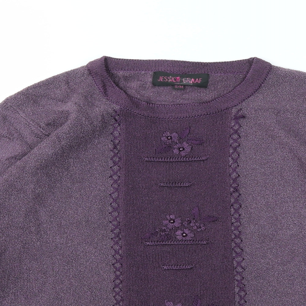 Jessica Graaf Womens Purple   Pullover Jumper Size S