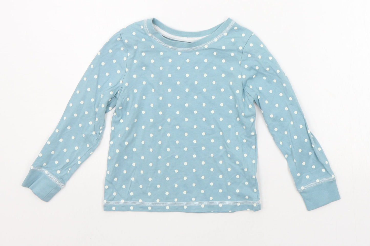 TU Girls Blue Polka Dot  Top Pyjama Top Size 4-5 Years