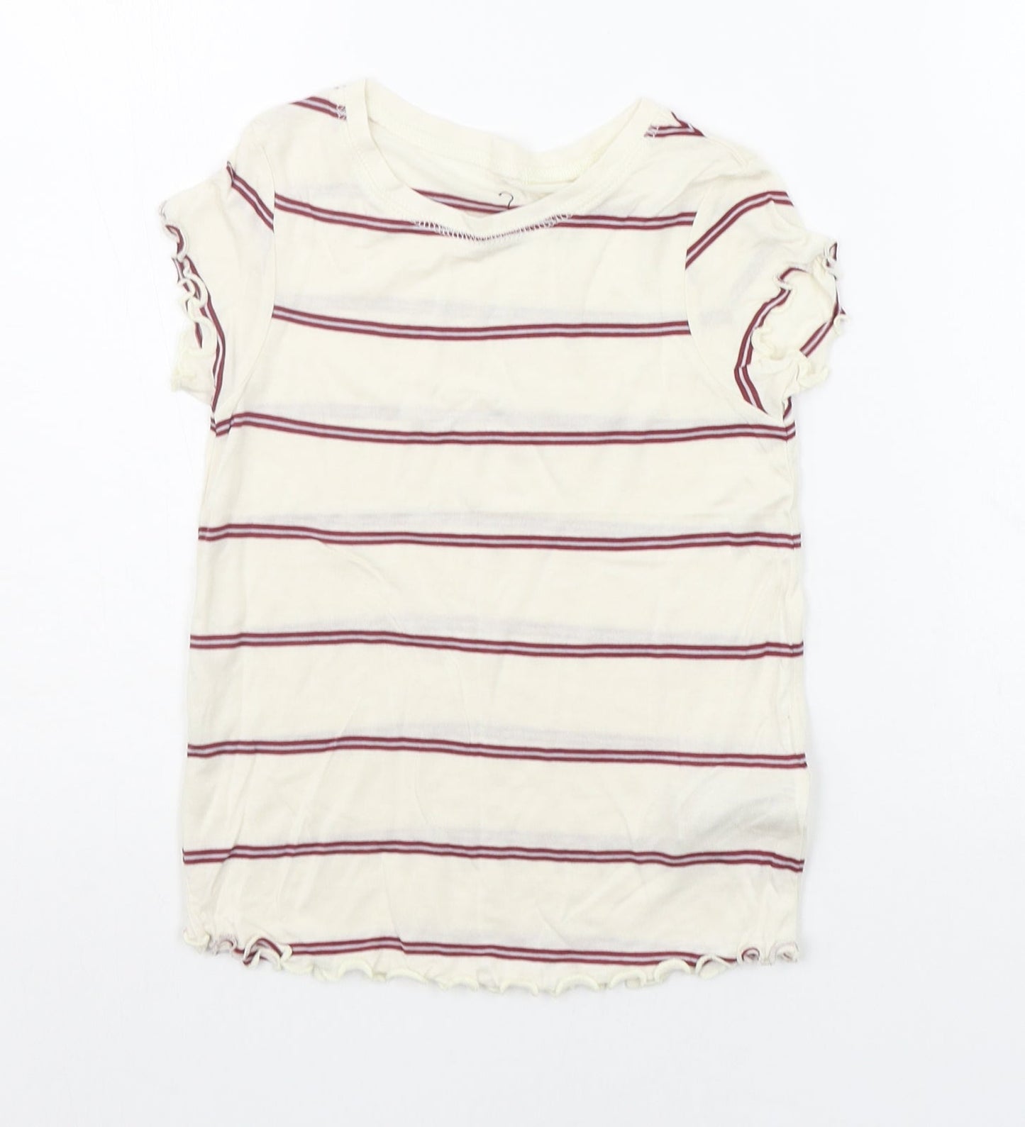 NEXT Girls Yellow Striped  Basic Polo Size 6 Years