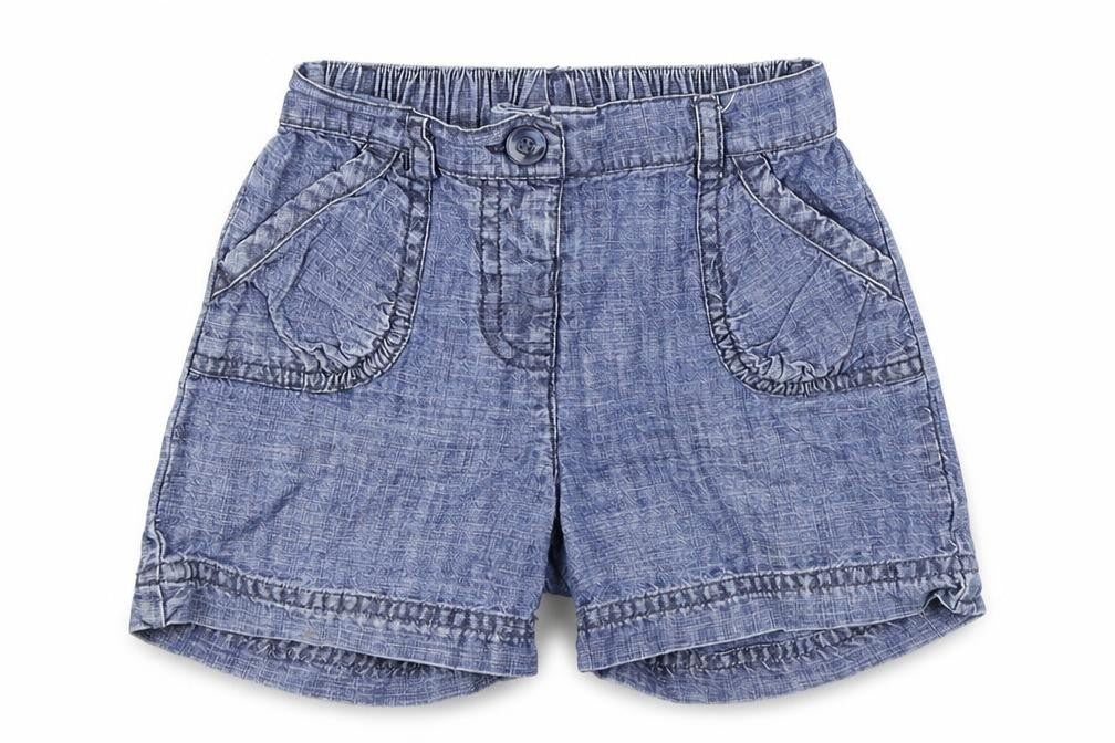 Next Girls Blue   Cropped Trousers Size 12-18 Months  - SHORTS