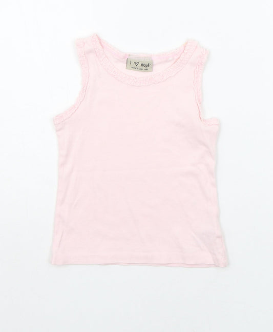 NEXT Girls Pink   Basic Tank Size 12-18 Months