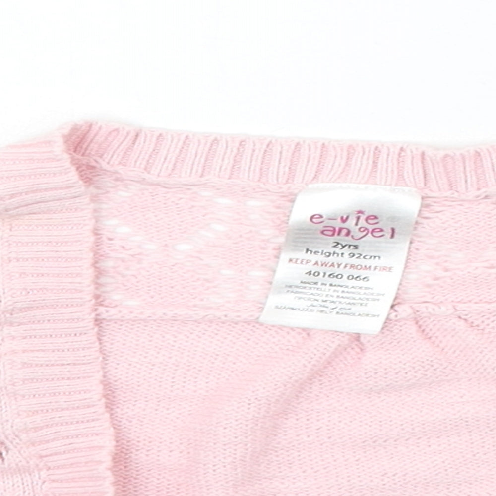 Evie Angel Girls Pink   Cardigan Jumper Size 2 Years
