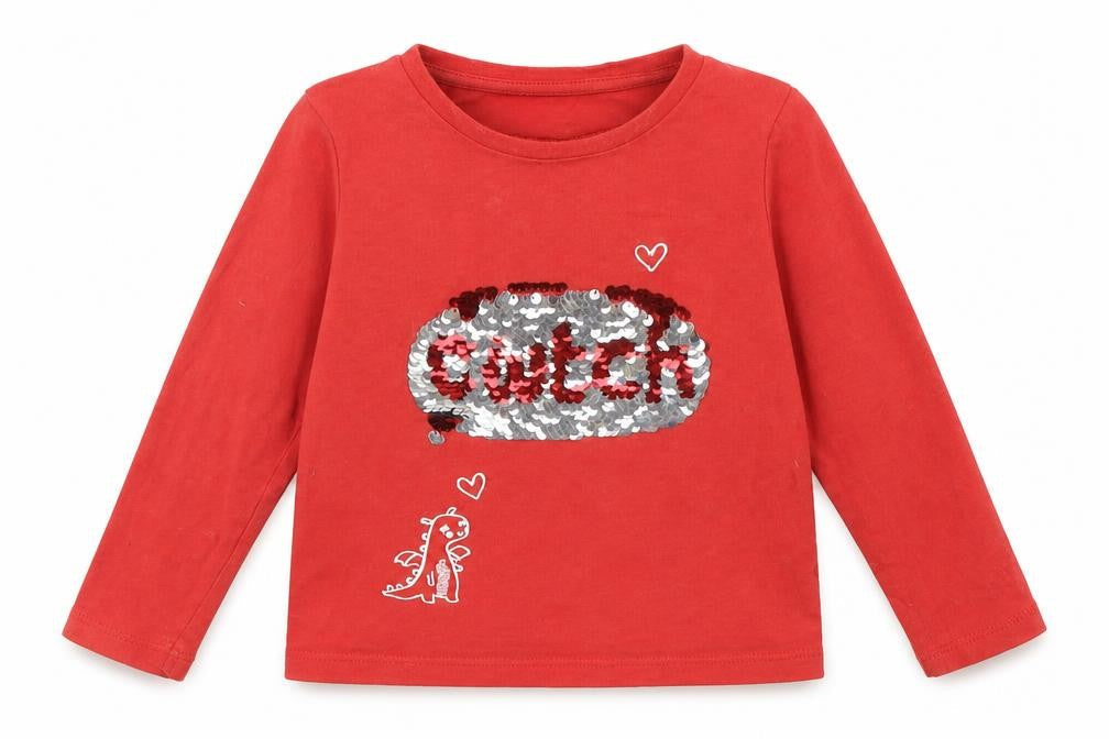 George Baby Red   Basic T-Shirt Size 12-18 Months  - SEQUIN