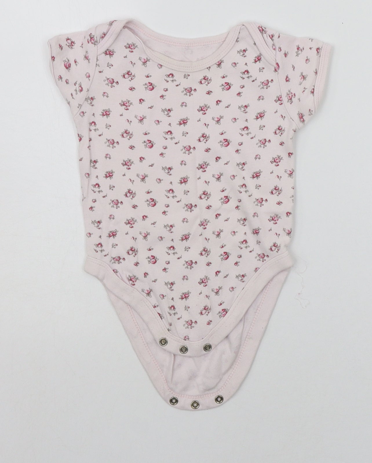 Mini Club Baby Pink Floral  Babygrow One-Piece Size 9-12 Months