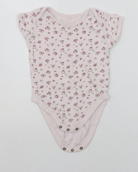 Mini Club Baby Pink Floral  Babygrow One-Piece Size 9-12 Months