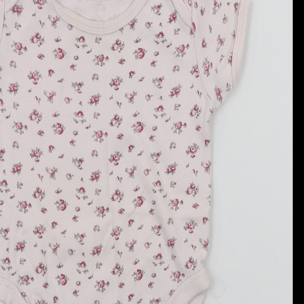 Mini Club Baby Pink Floral  Babygrow One-Piece Size 9-12 Months