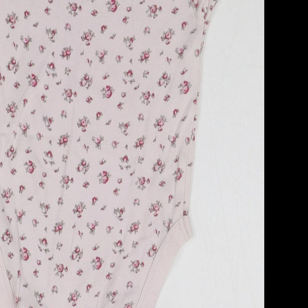 Mini Club Baby Pink Floral  Babygrow One-Piece Size 9-12 Months