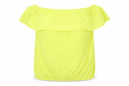 Nutmeg Womens Yellow   Basic Blouse Size 12