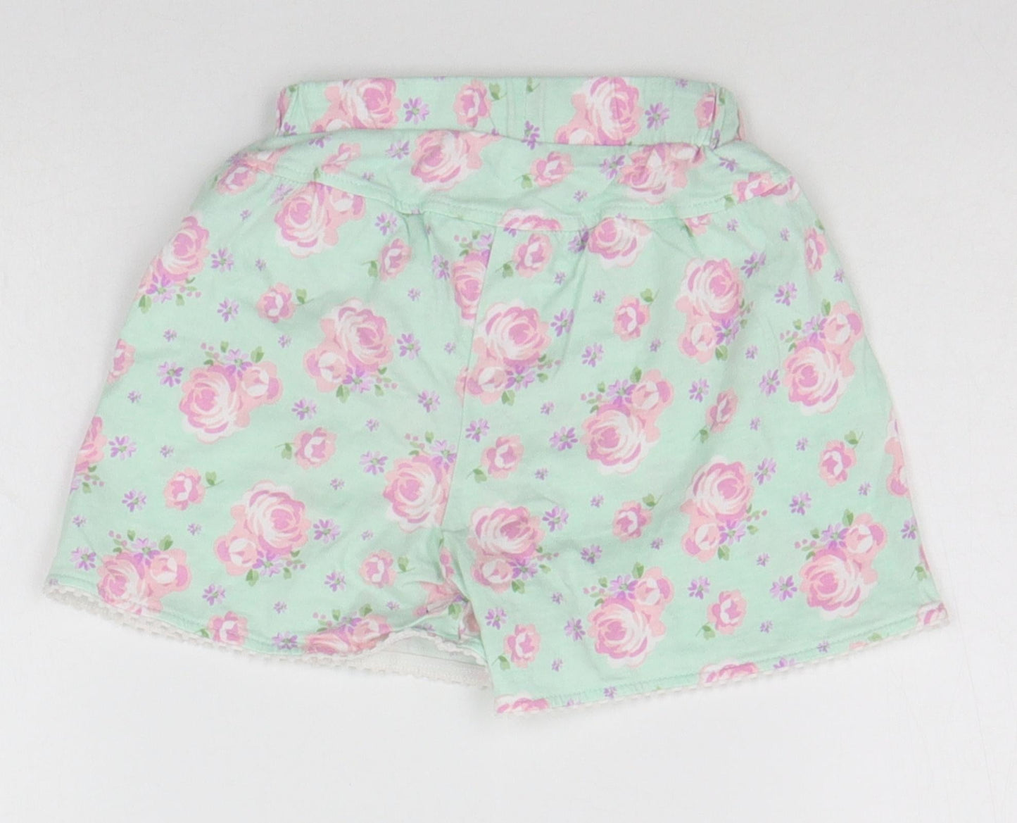 George Girls Green Floral  Top Sleep Shorts Size 2 Years