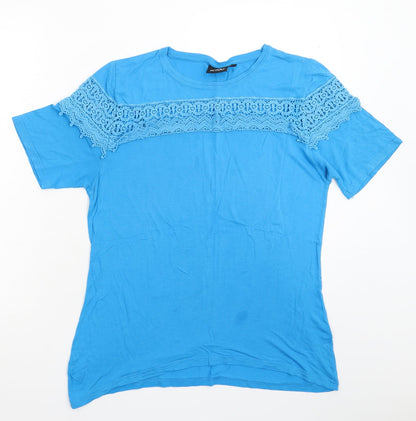 Be You Womens Blue   Basic T-Shirt Size 18