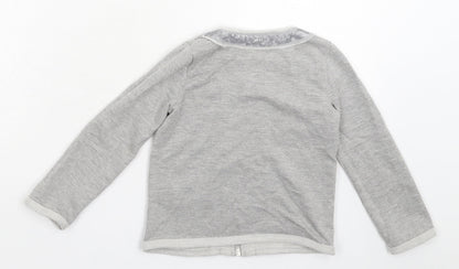 Back view of Dylan & Abby girls’ grey jacket, size 2-3, years