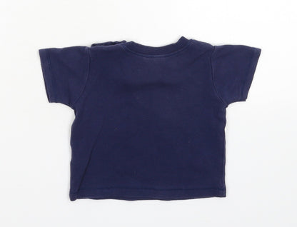 Back view of BabyBugz Baby Blue Basic T-Shirt, size 9-12, Months