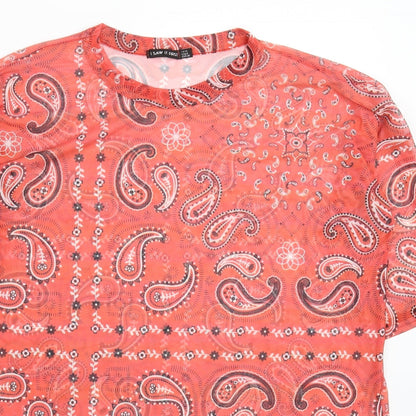 Close-up detail of I SAW IT FIRST women’s multicoloured mini, size UK 10