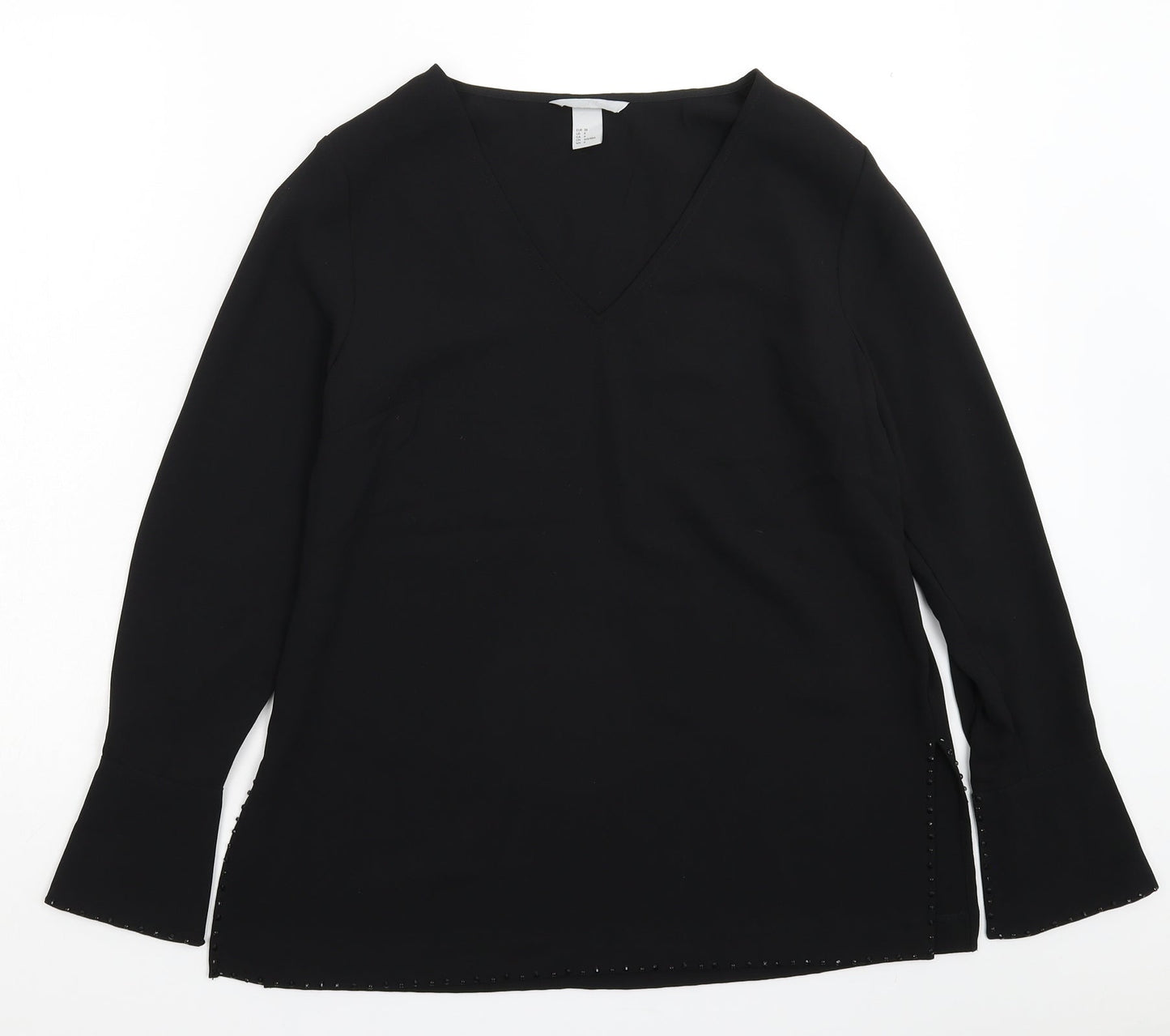 H&M Womens Black   Basic Blouse Size 10
