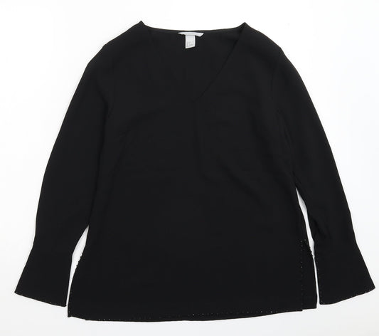 H&M Womens Black   Basic Blouse Size 10