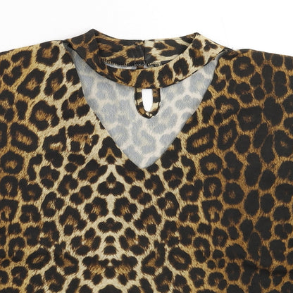 Next Womens Multicoloured Animal Print  Basic Blouse Size 8  - Oversized