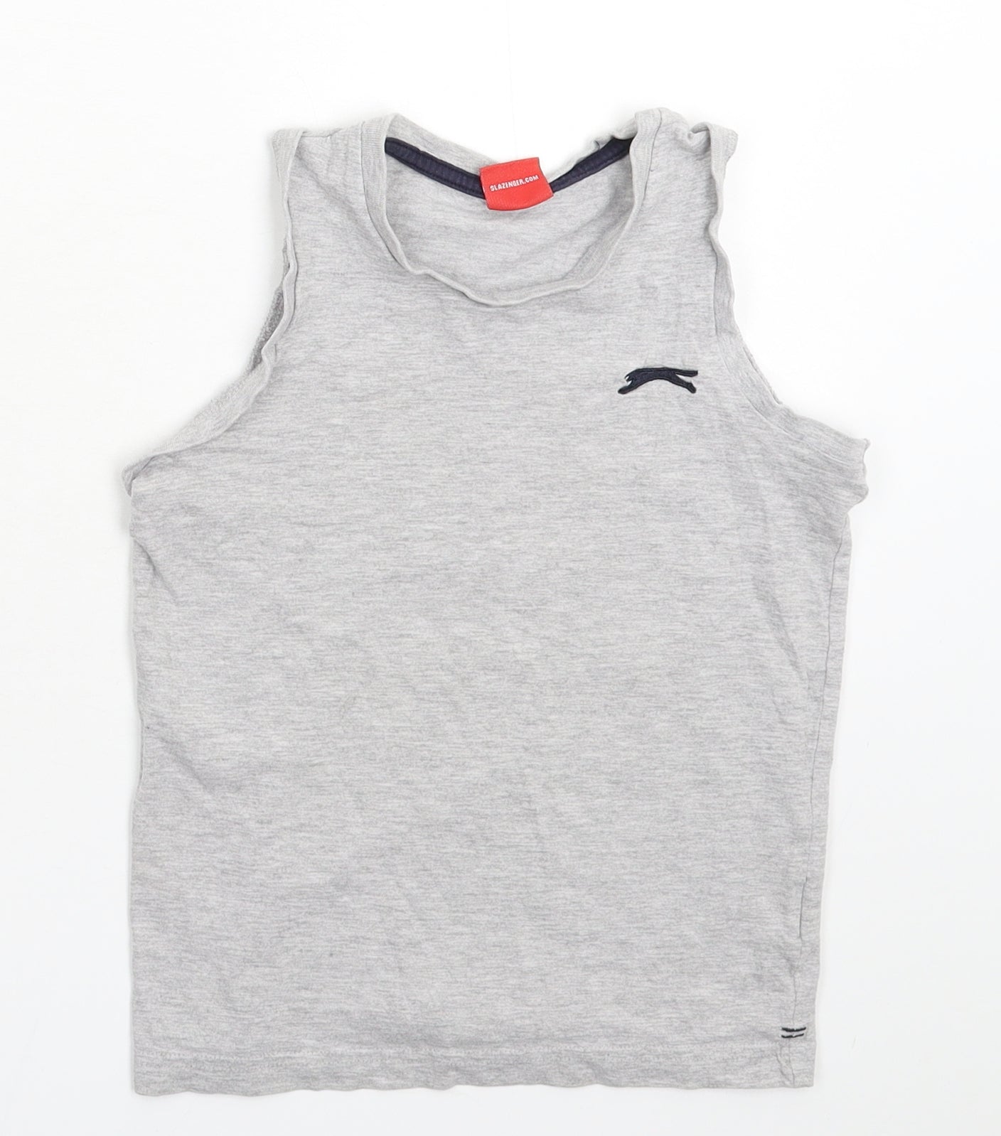 Slazenger Boys Grey   Basic Tank Size 7-8 Years