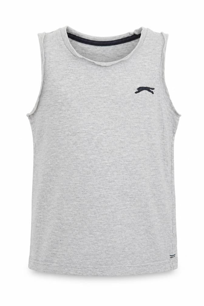 Slazenger Boys Grey   Basic Tank Size 7-8 Years