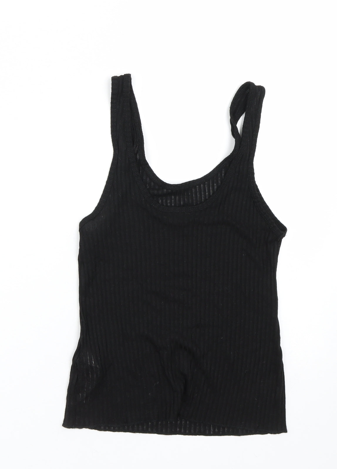 Topshop Womens Black Striped  Basic Tank Size 10