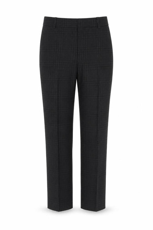 H&M Womens Black Check  Trousers  Size 4 L25 in