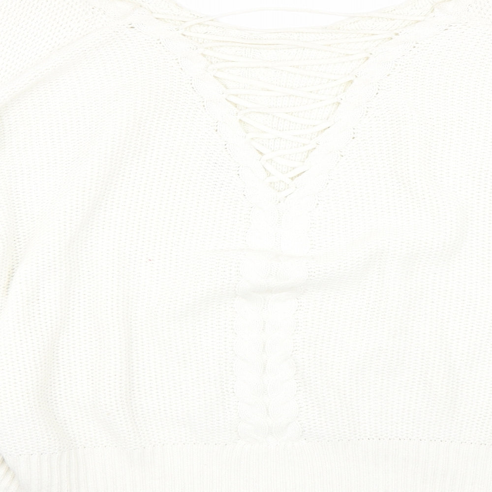 Miss Selfridge Womens White   Pullover Jumper Size 16