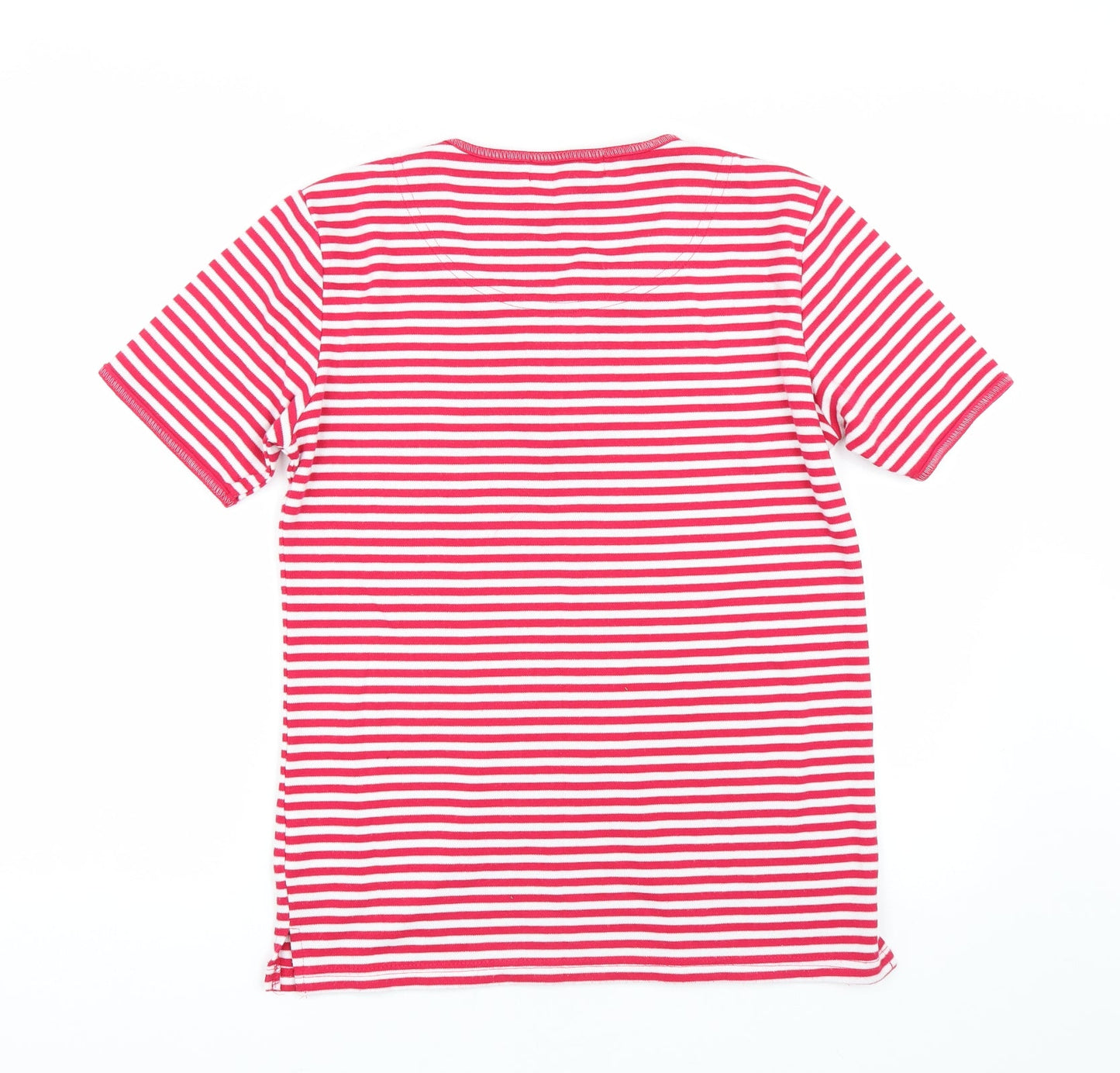 patamour Womens Red Striped  Basic T-Shirt Size S