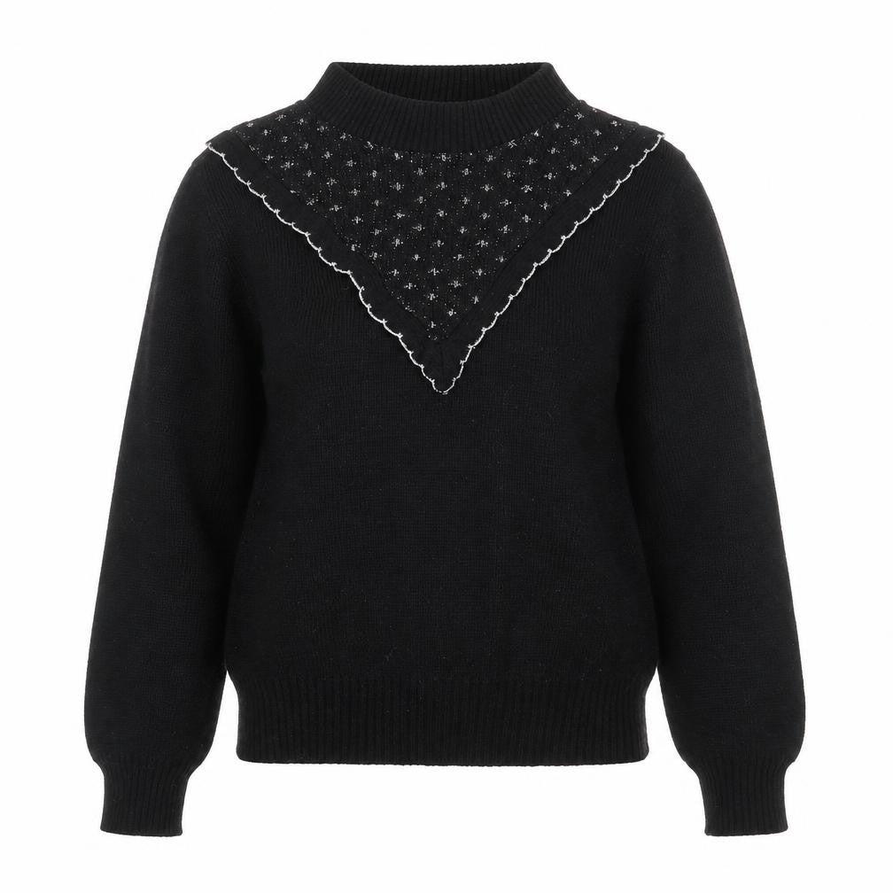 Preworn Womens Black  Knit Pullover Jumper Size 6