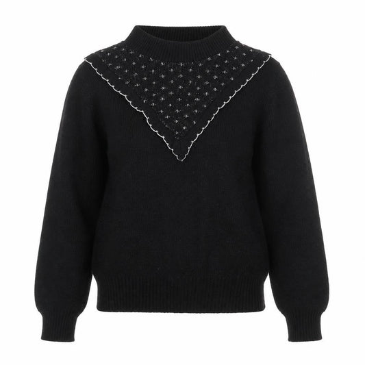 Preworn Womens Black  Knit Pullover Jumper Size 6