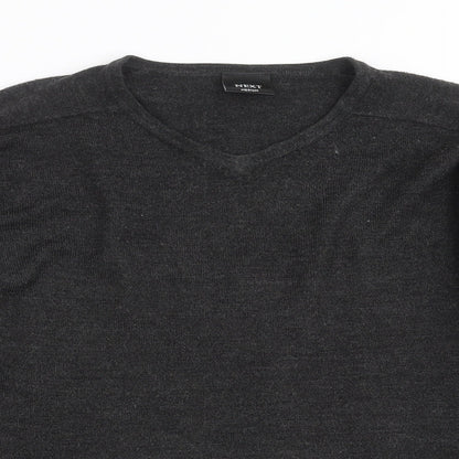 Next Mens Grey  Knit Pullover Jumper Size M