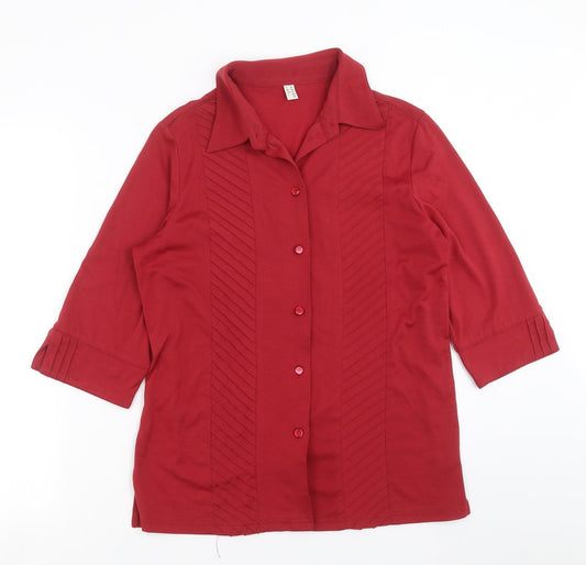Preworn Womens Red   Basic Blouse Size 12