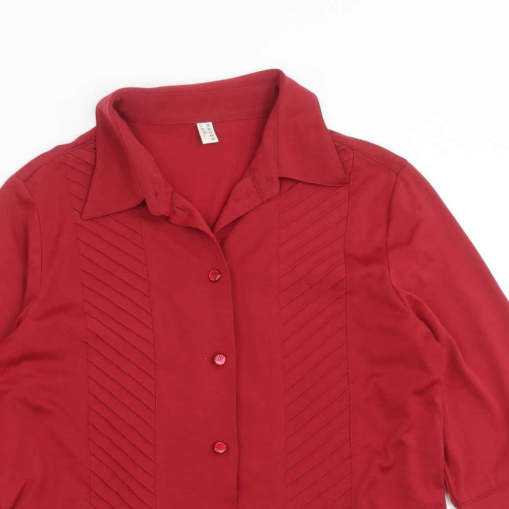 Preworn Womens Red   Basic Blouse Size 12