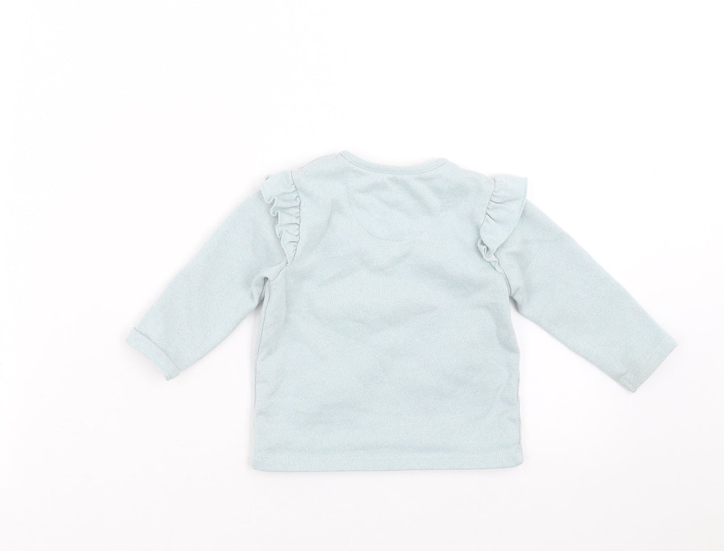 FRED & FLO Baby Green   Pullover Jumper Size 3-6 Months  - faces