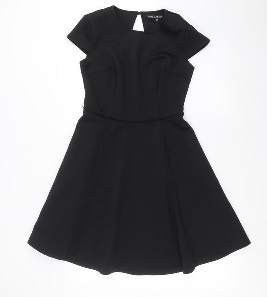 Love Label Womens Black   Fit & Flare  Size 10