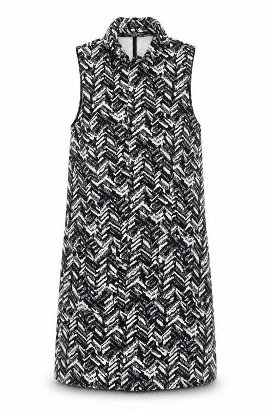Dorothy Perkins Womens Black Geometric  Gilet Jacket Size 8