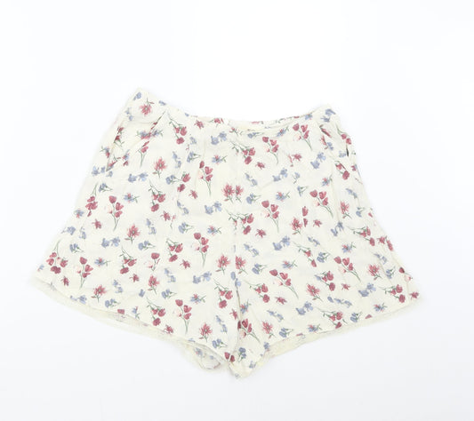 Pins & Needles Womens Beige Floral  Hot Pants Shorts Size S