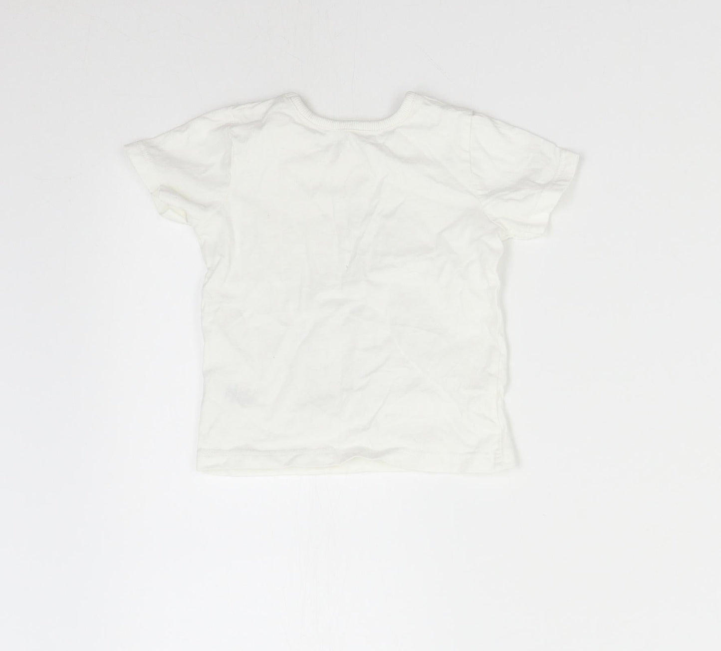 George Baby White   Basic T-Shirt Size 6-9 Months  - Giraffe