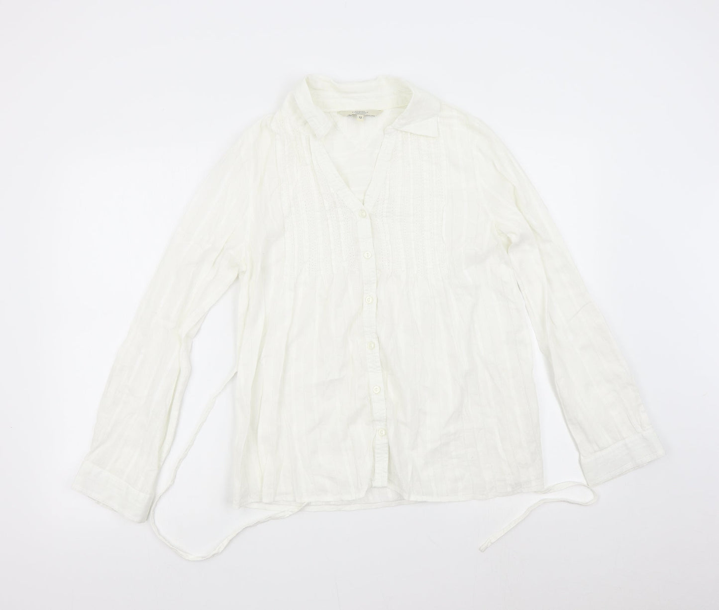 Debenhams Womens Ivory   Basic Button-Up Size 12