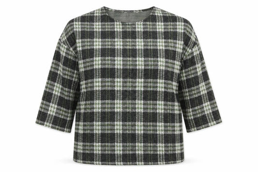 Preworn Womens Green Check  Pullover Jumper Size L