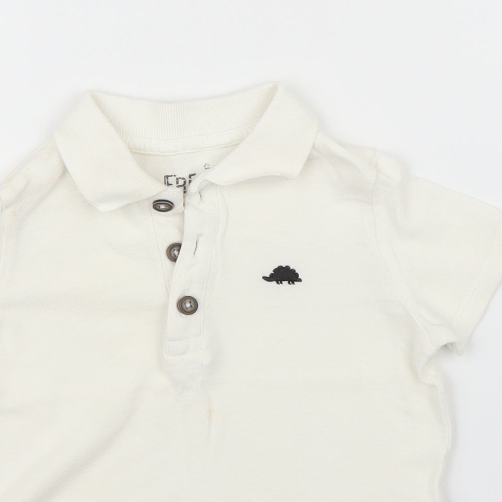 F&F Boys White   Basic Polo Size 12 Months
