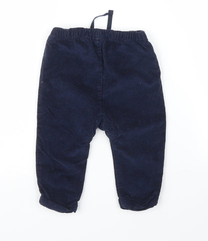 Back view of Tu boys’ blue corduroy capri jeans, size 9, months