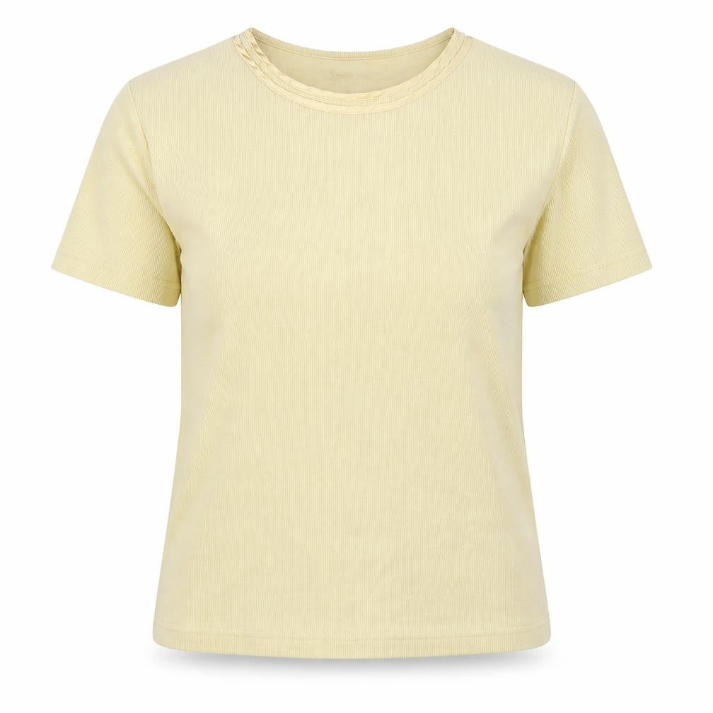 Bonmarché Womens Yellow Basic T-Shirt Size S