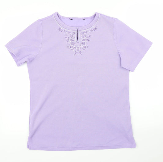Preworn Womens Purple   Basic T-Shirt Size XS