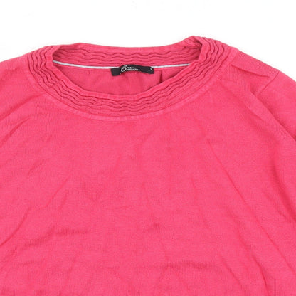 Bonmarché Womens Pink Pullover Jumper Size L