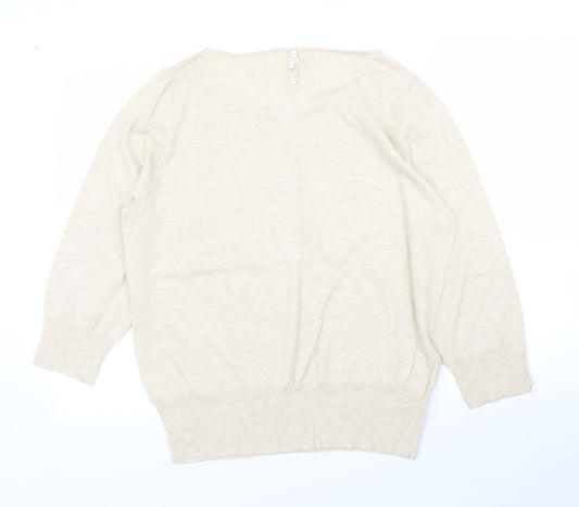 Beverley Hills Mens Beige   Pullover Jumper Size XL
