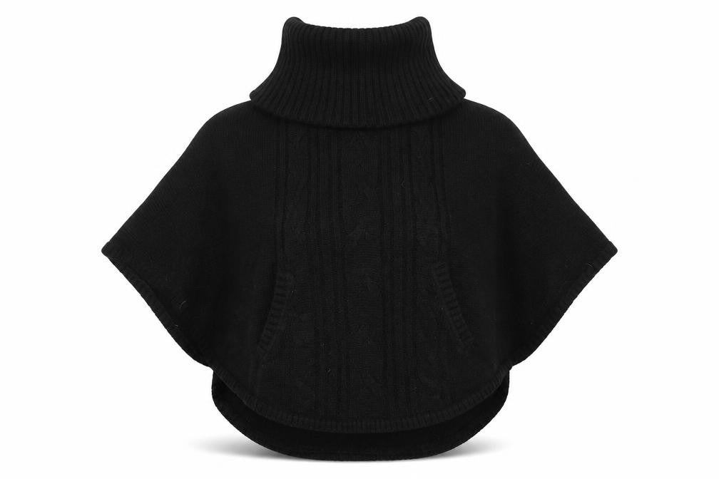 Divided Womens Black   Jacket Poncho Size S