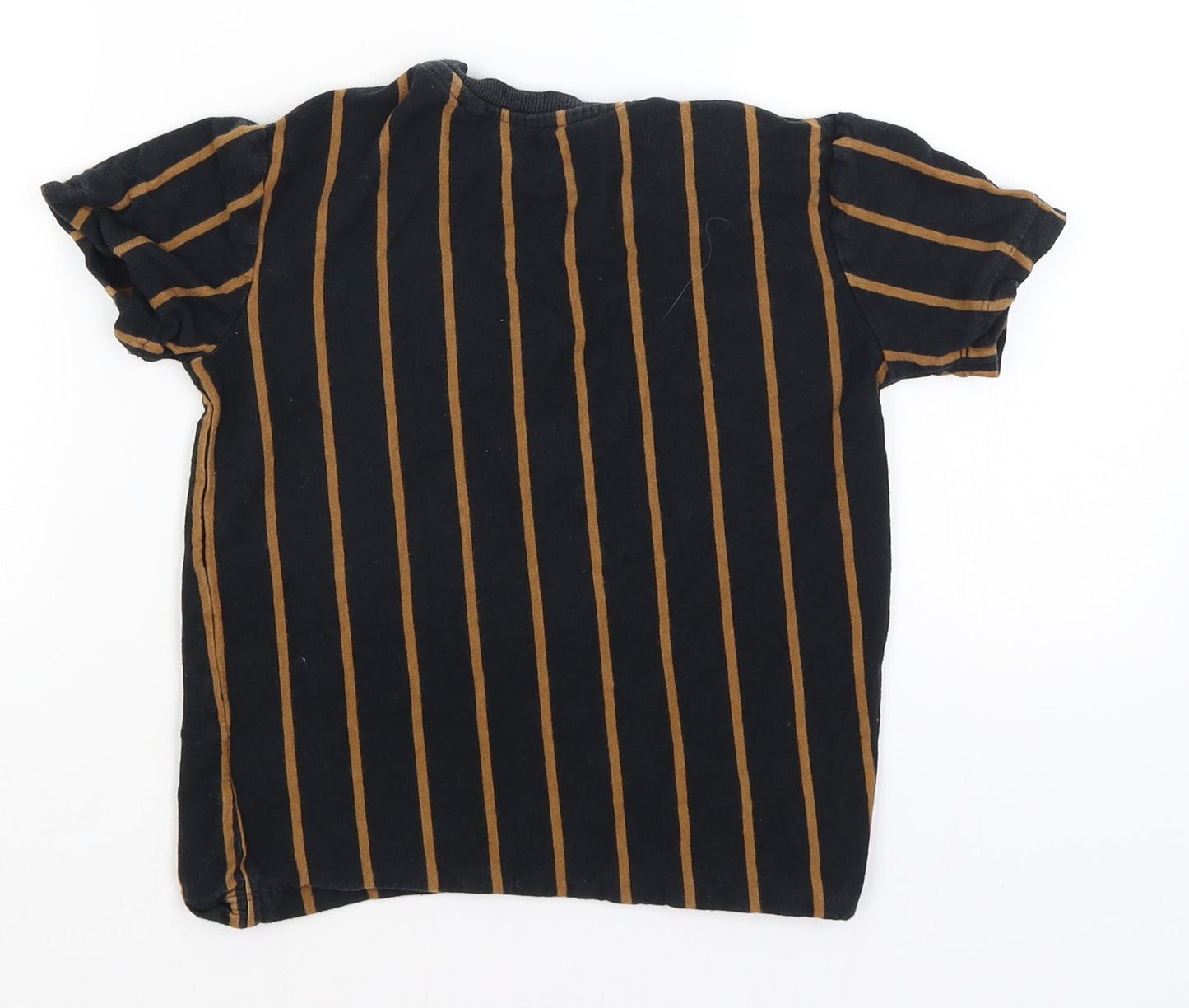 NEXT Boys Black Striped  Basic T-Shirt Size 6 Years